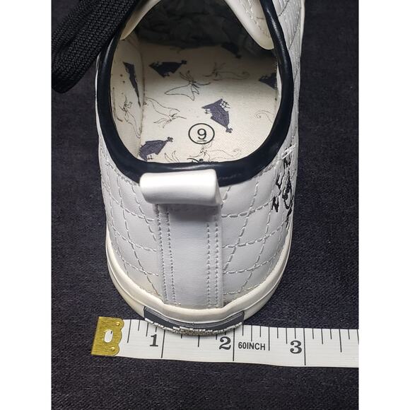 Disney Tim Burton Nightmare Before Christmas Zero White Quilted Low Kick Shoes - Picture 9 of 11